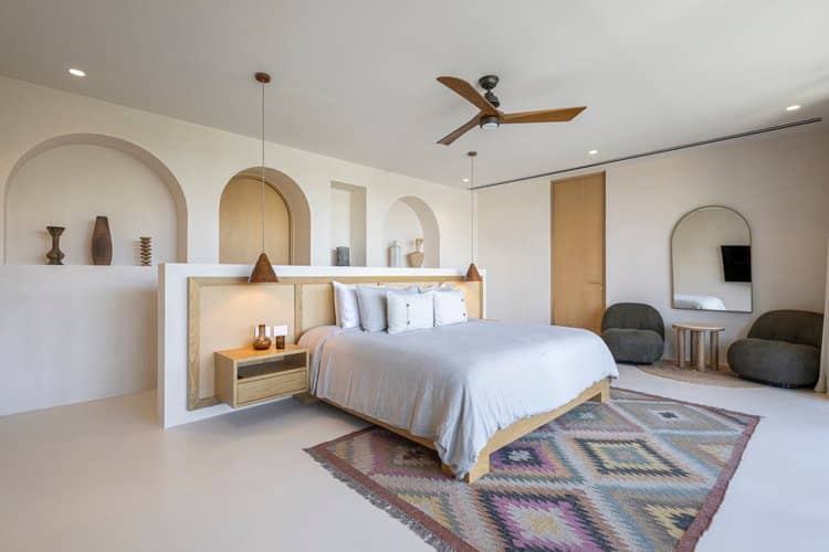 Tulum Airbnb bedroom documented in a monthly owner report