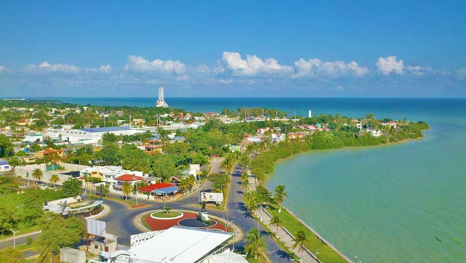 Chetumal city center near the bay